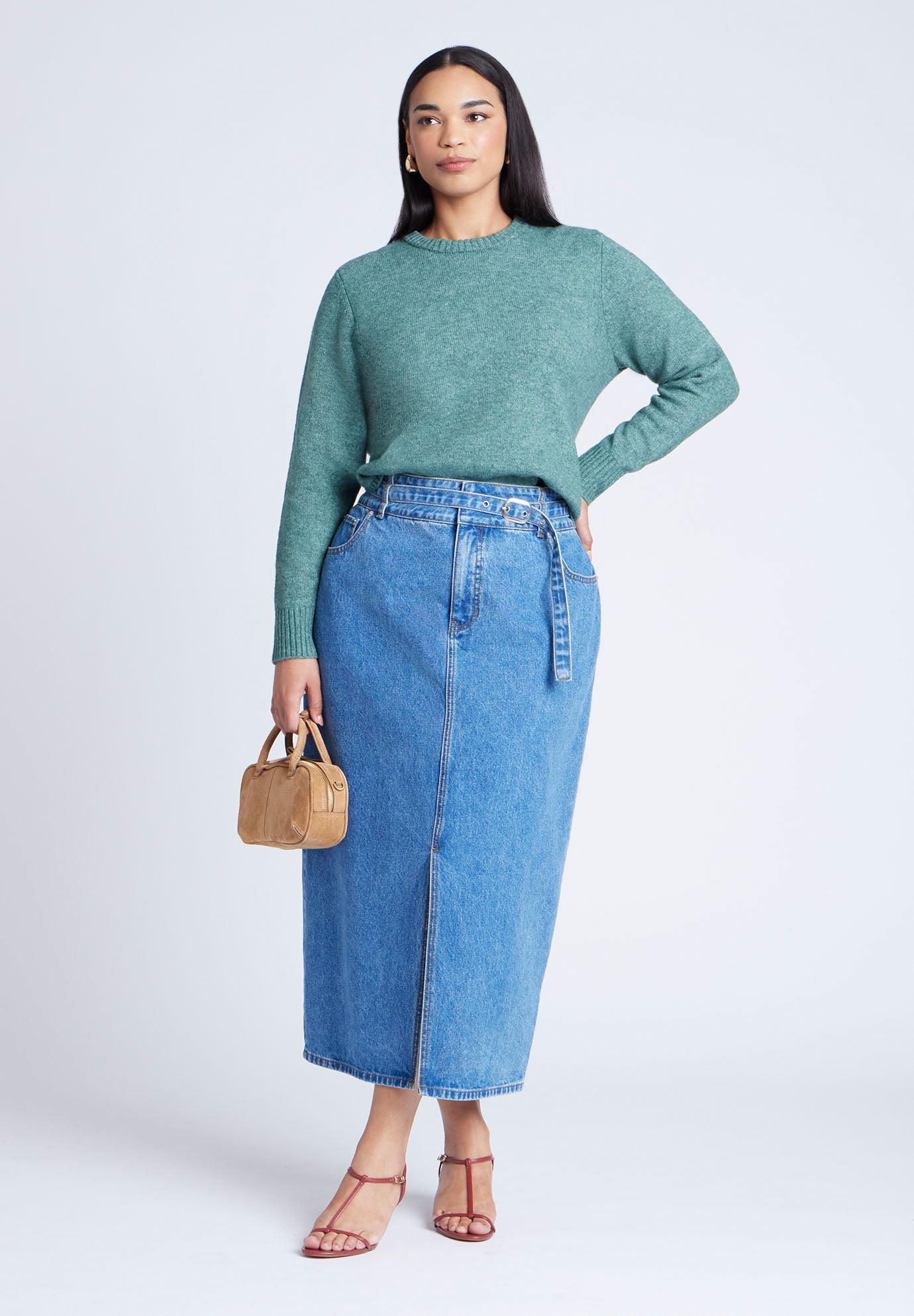 Scoop Hem Sweater image number 2