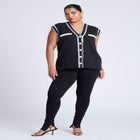 Oversized Sweater Vest image number null