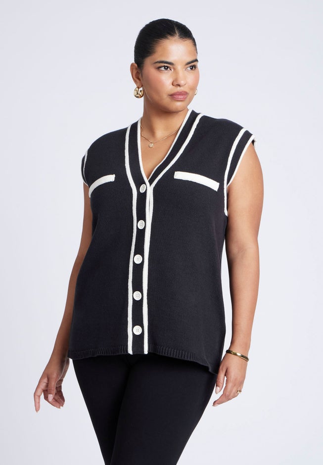 Oversized Sweater Vest image number 0