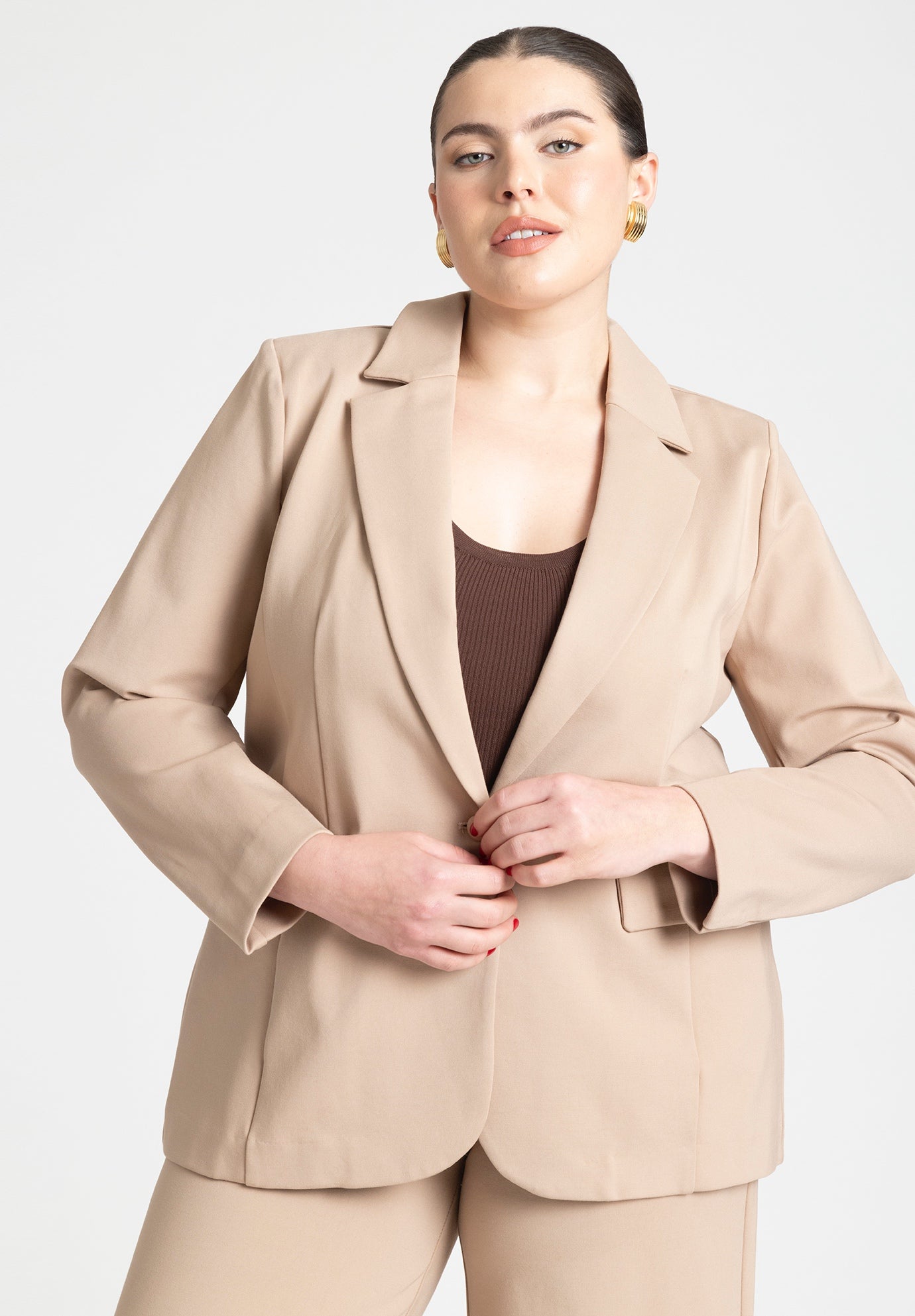 The Ultimate Stretch Long One Button Blazer image number 0