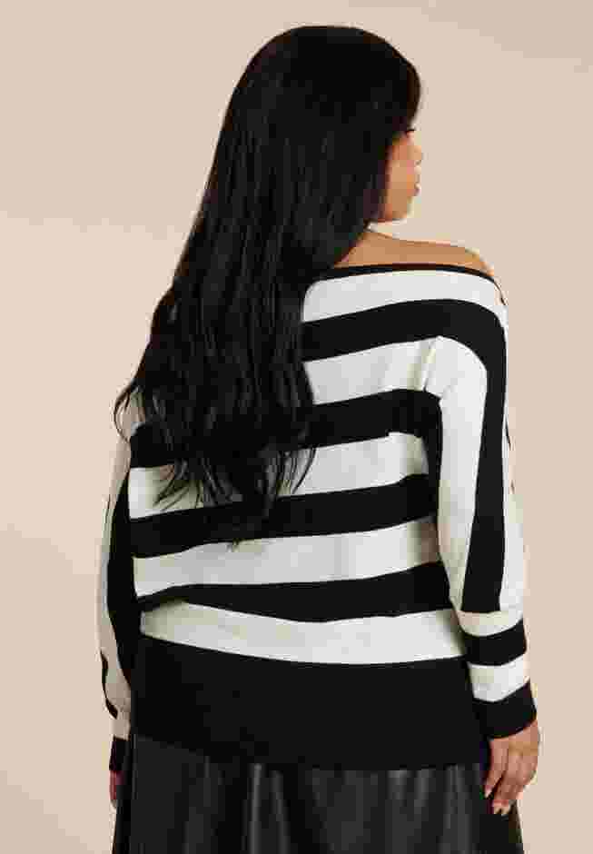 Asym Striped Sweater image number 1