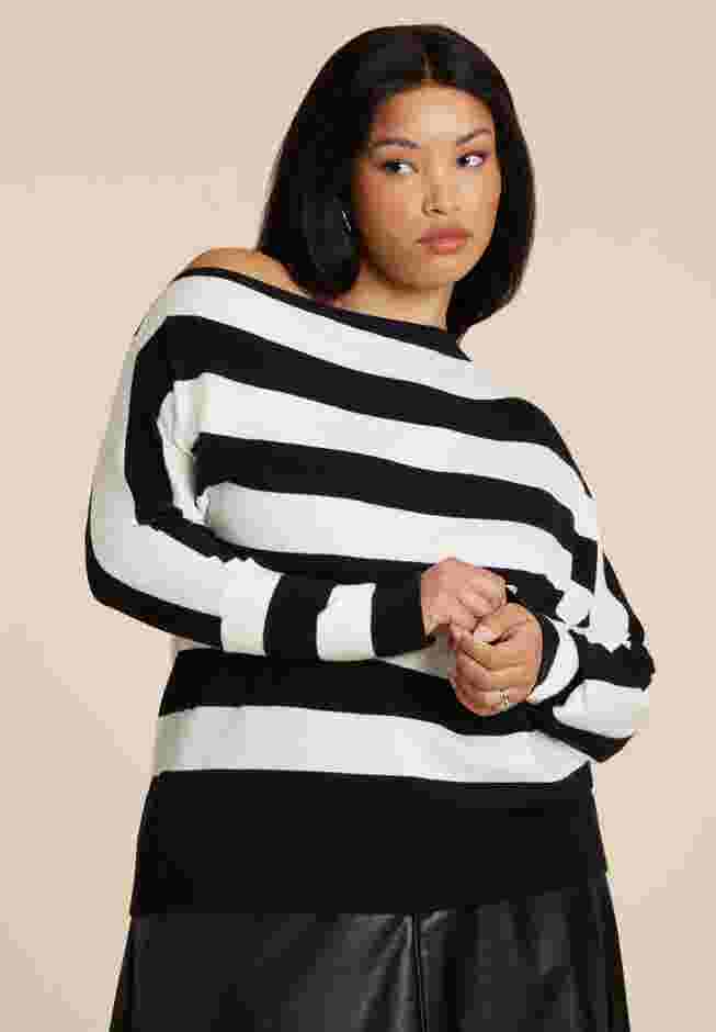Asym Striped Sweater image number 0