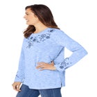 Floral Embroidered Sweatshirt Tee image number null