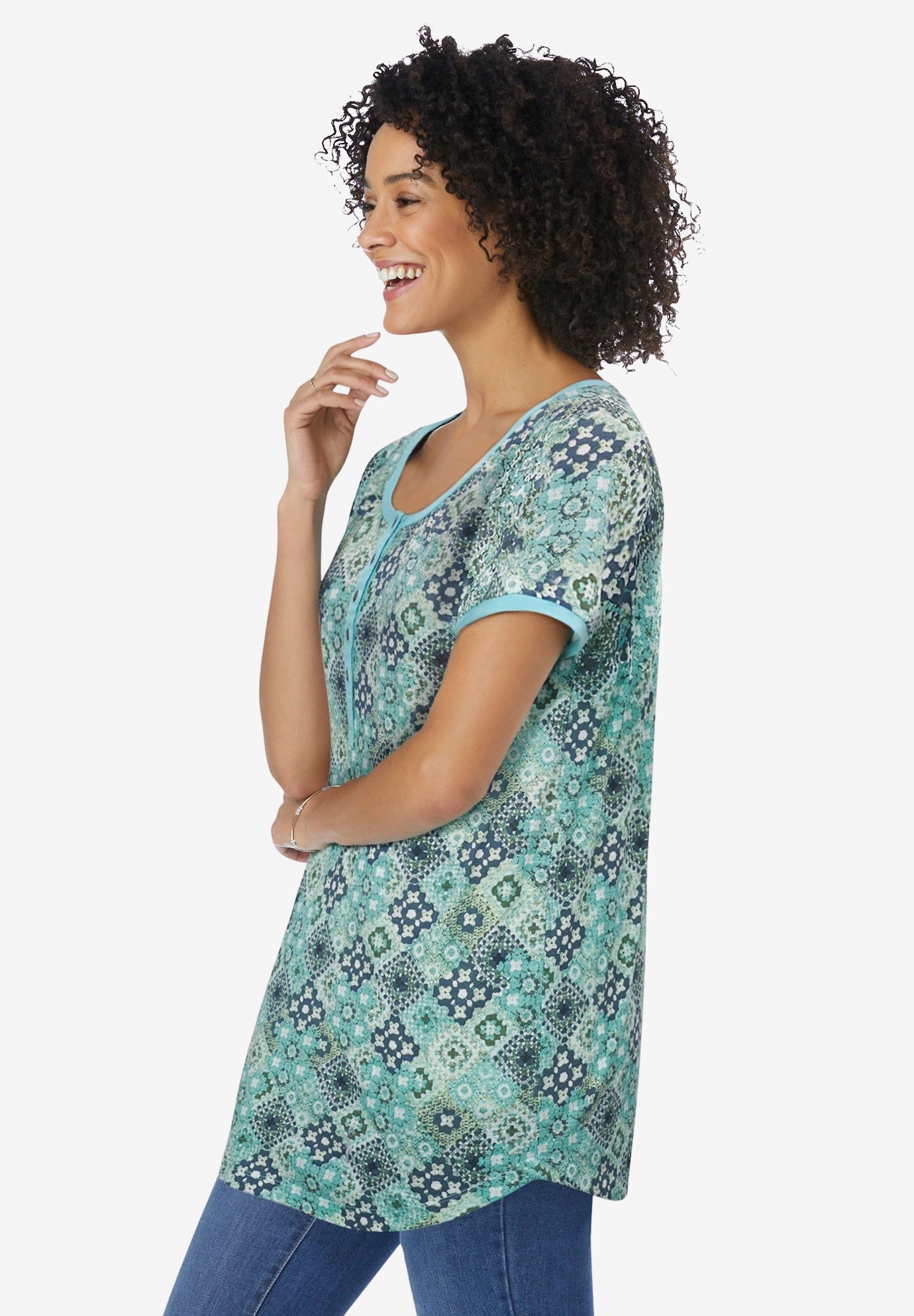 Knit Henley Tunic image number 1