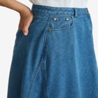 Denim Inset Maxi Skirt image number null