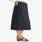 True Fit Button-Front Midi Skirt image number null