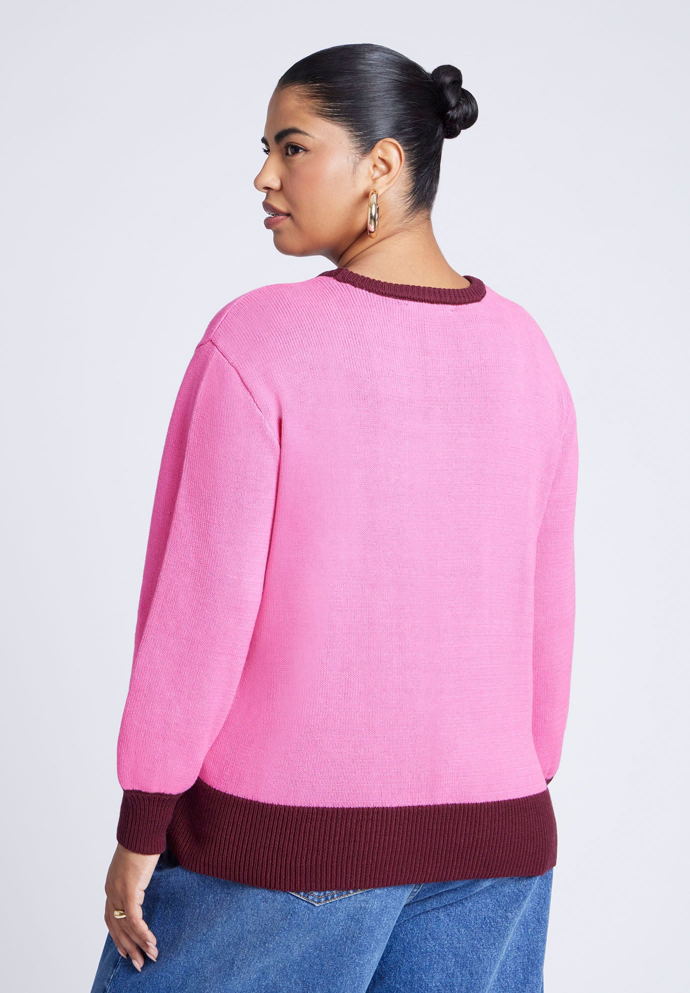Contrast Rib Sweater image number 1