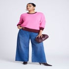 Contrast Rib Sweater image number null