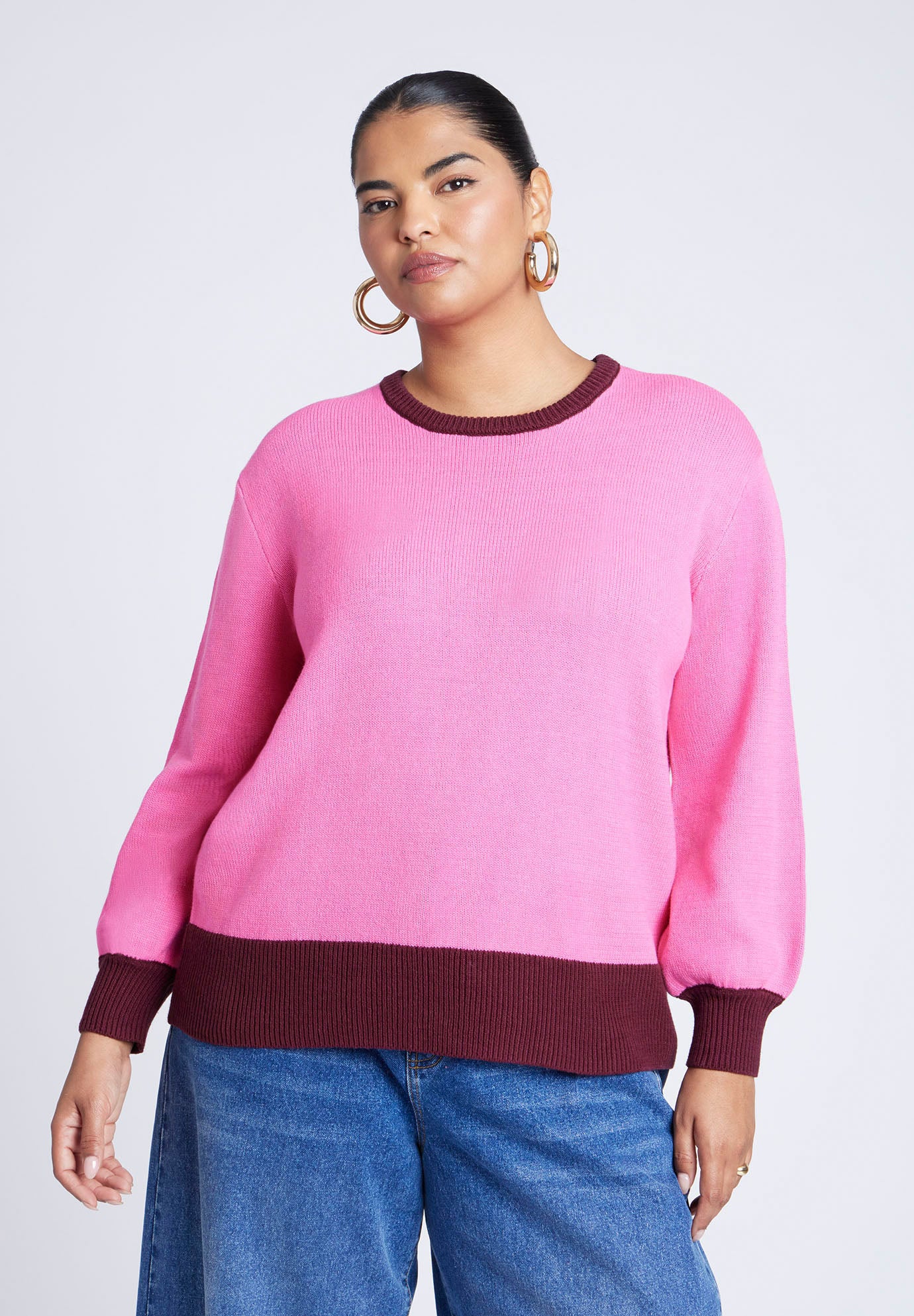 Contrast Rib Sweater image number 0