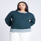 Contrast Rib Sweater image number null