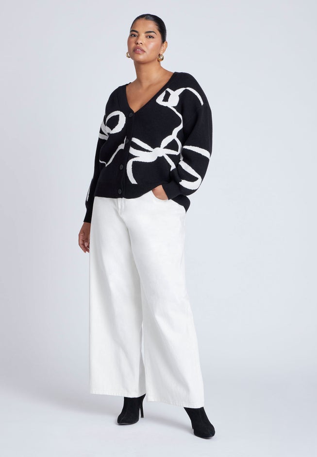 Bow Print Cardigan image number 2