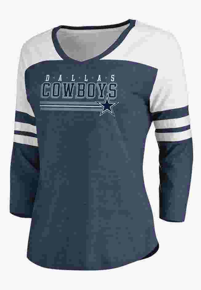 NFL® Long Sleeve Yoked V Tee with Army Stripes image number 0