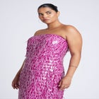 Strapless Paillette Dress image number null