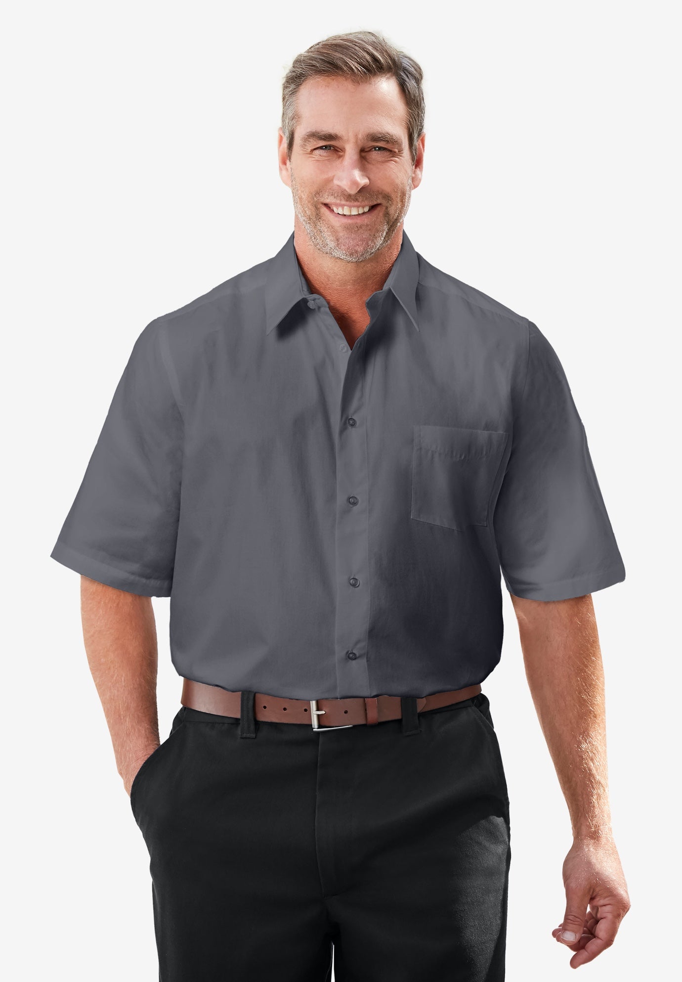 Wrinkle-Free Short-Sleeve Dress Shirt image number 0