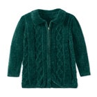 Chenille Zip Cable Cardigan Sweater image number 1