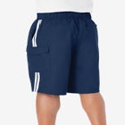 10" Double Stripe Swim Board Shorts image number null