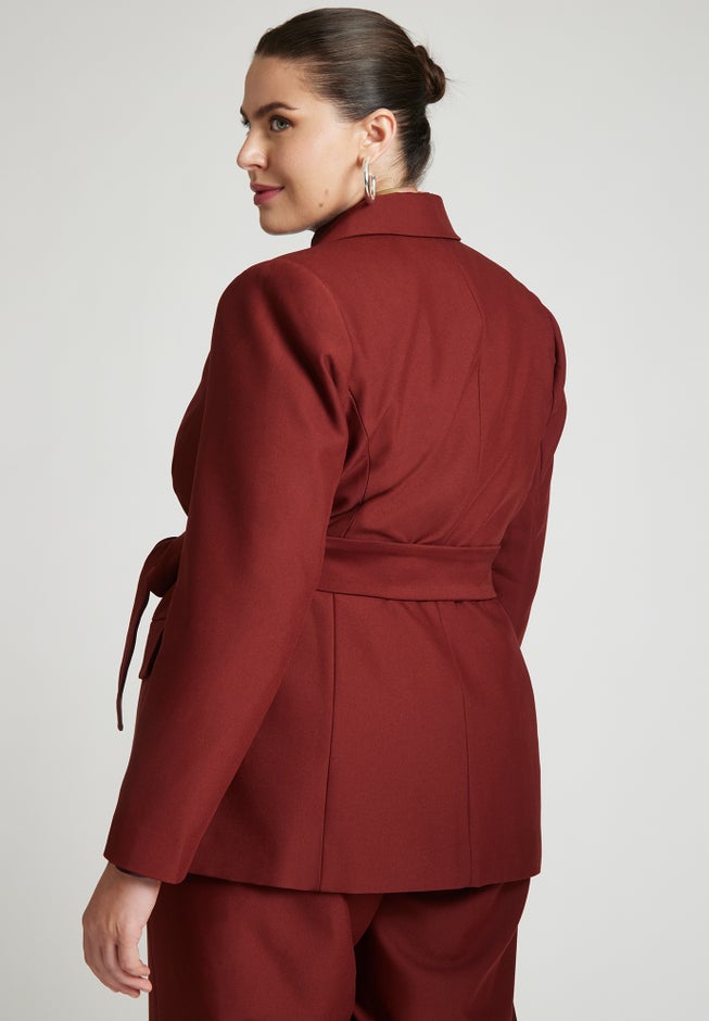 Wide Belt Single Breasted Blazer image number 1