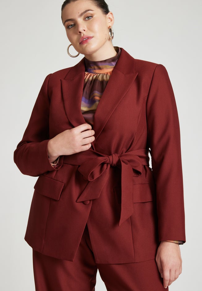 Wide Belt Single Breasted Blazer image number 2