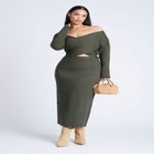 Sweater Column Skirt image number null