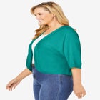 Rib Trim Cardigan Shrug Sweater image number 2