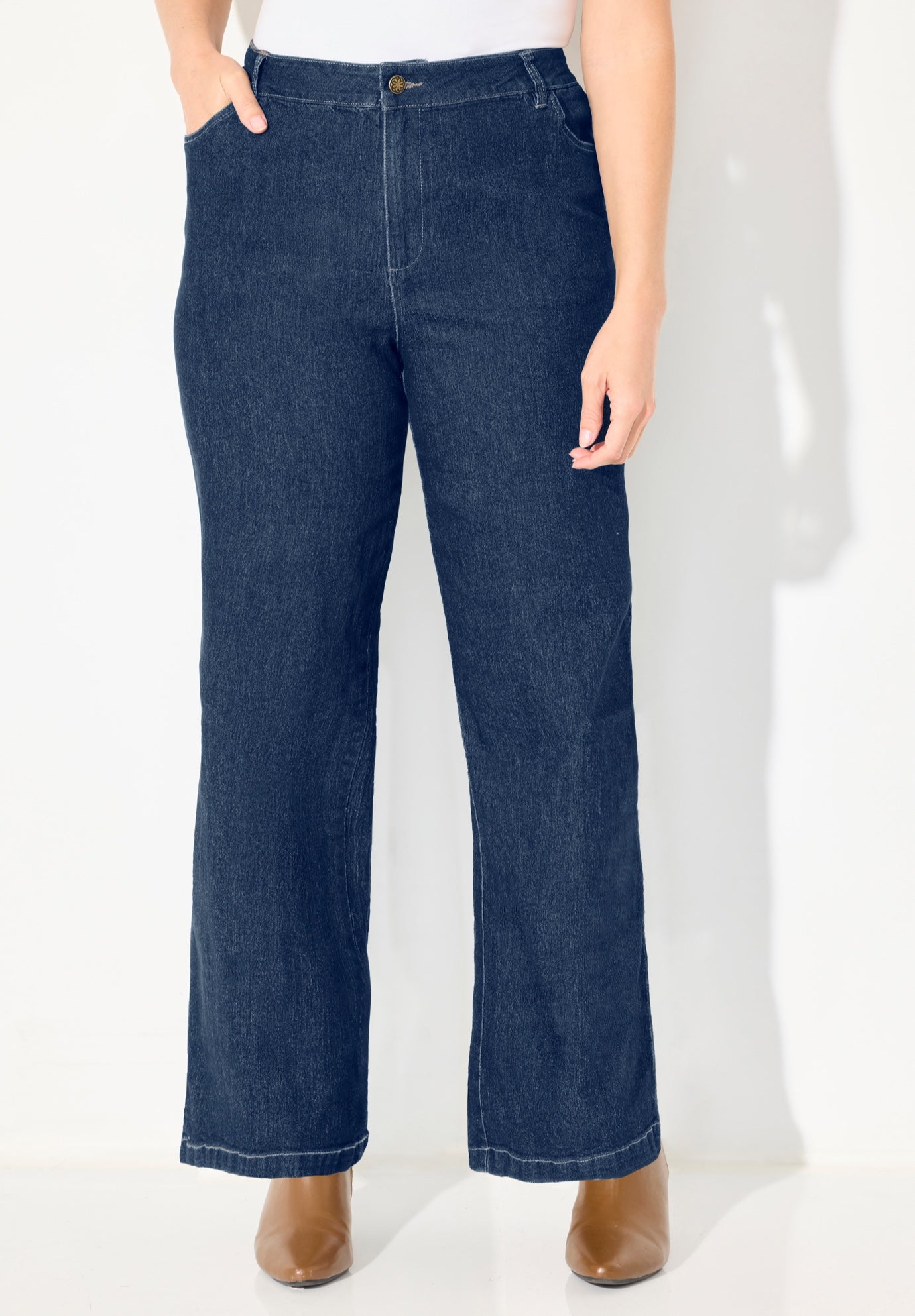 Right Fit&reg; Curvy Wide Leg Jean image number 0