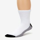 1/4" Length Cushioned Crew 6 Pack Socks image number null