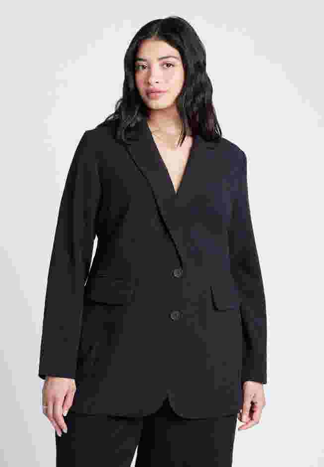 The 365 Semi Stretch Two Button Blazer image number 0