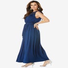 Crochet Yoke Maxi Dress image number null