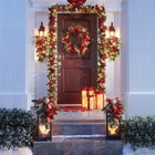 6' Pre-Lit Red Ribbon Garland image number null