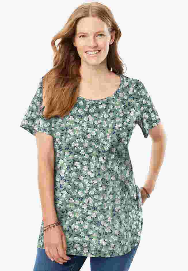 Perfect Short-Sleeve Scoopneck Tee image number 7