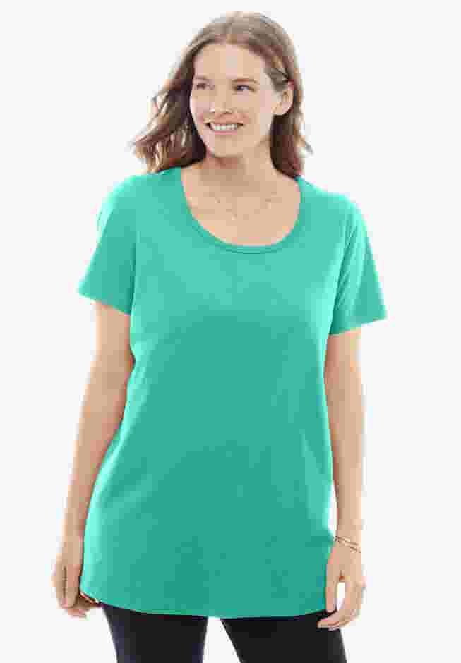 Perfect Short-Sleeve Scoopneck Tee image number 0