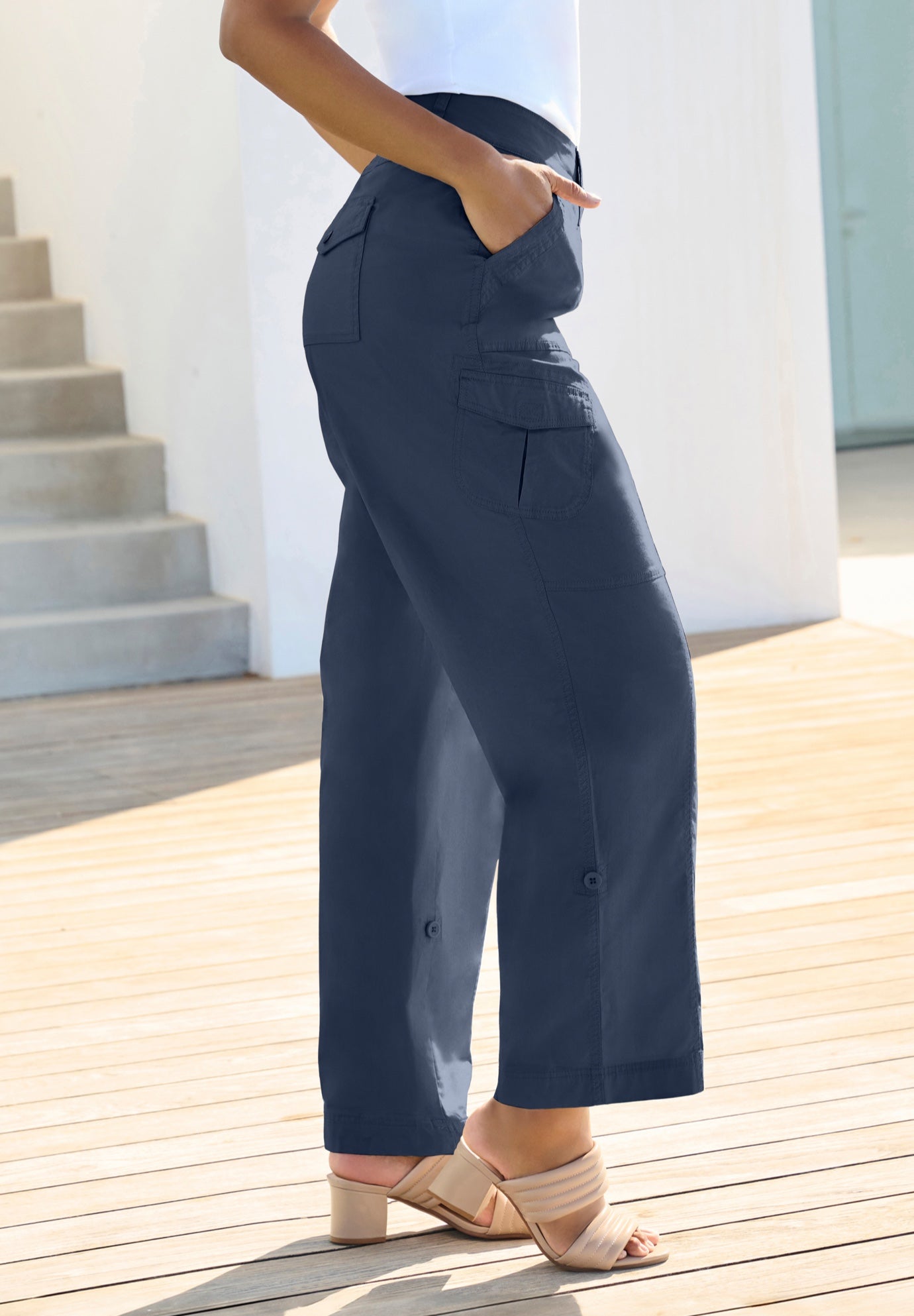 Plus Size Convertible Cargo Pants image number 0