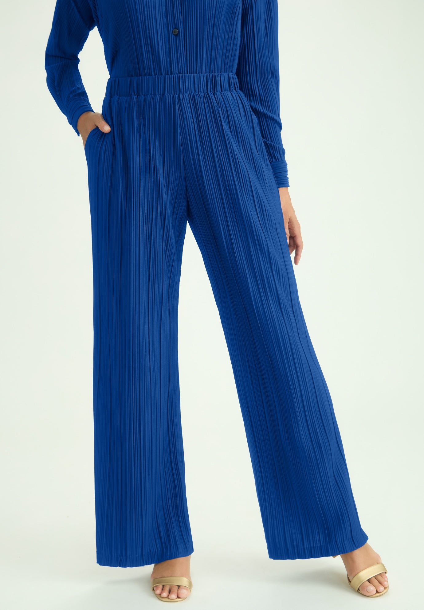 Plisse Wide-Leg Trouser image number 0