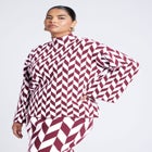 Mock Neck Intarsia Sweater image number null