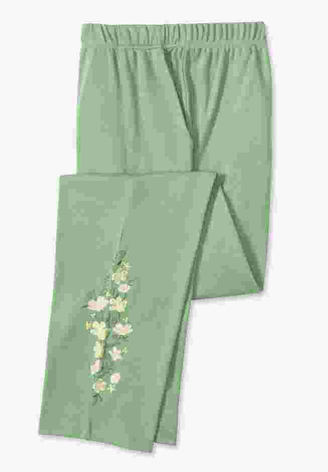 7-Day Embroidered Straight-Leg Knit Pant image number 3