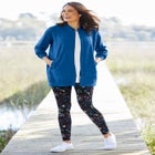 Stretch-Cotton Knit Pull-On Printed Pocket Leggings image number null