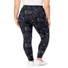 Stretch-Cotton Knit Pull-On Printed Pocket Leggings image number null