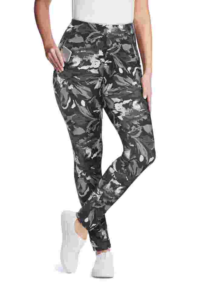 Stretch Cotton Printed Pocket Legging image number 0