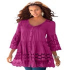 Lace Illusion Blouse image number null