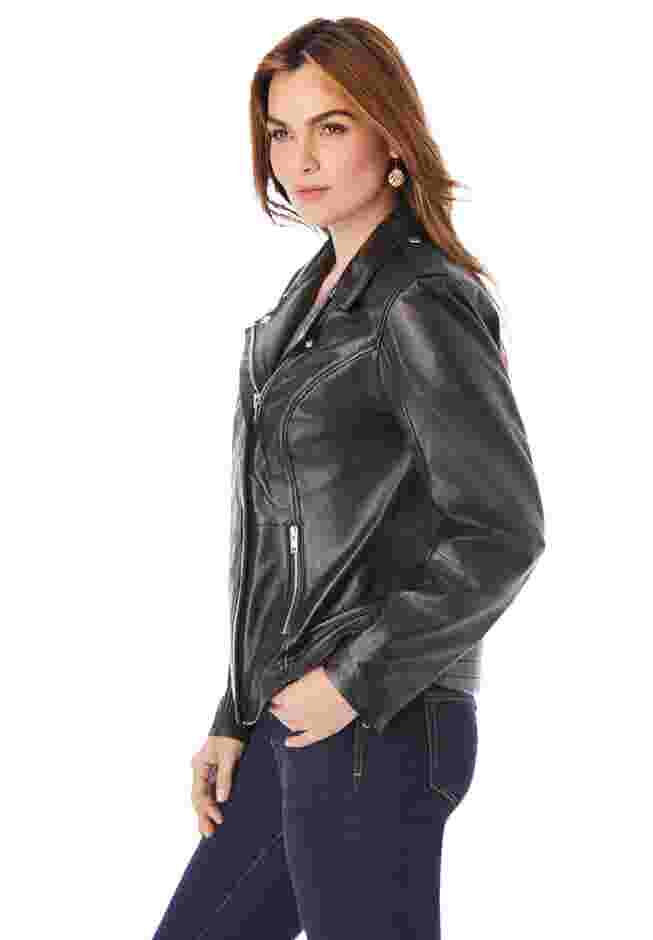 Leather Moto Jacket image number 3
