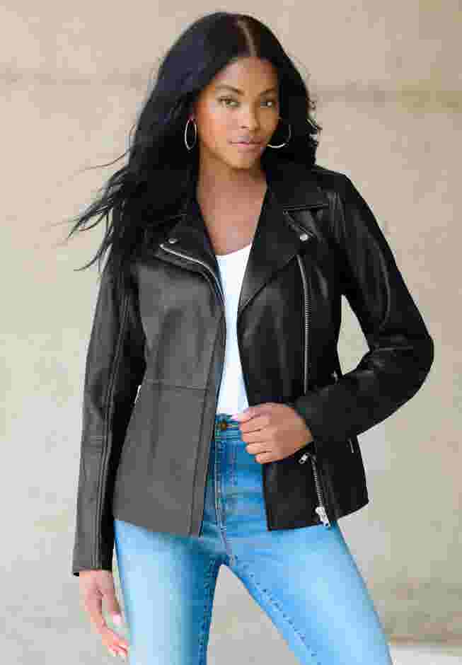 Leather Moto Jacket image number 6