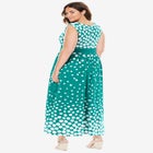 Banded-Waist Print Maxi Dress image number null