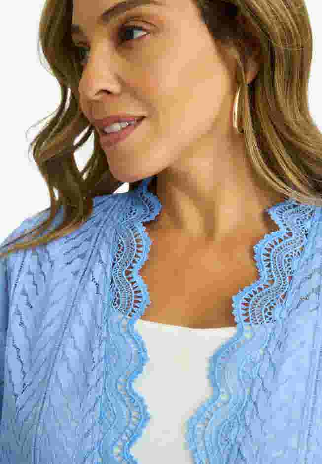 Stretch Knit Lace Topper image number 3