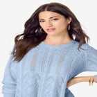 Scallop Hem Pointelle Sweater image number null