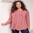 Scallop Hem Pointelle Sweater image number 0