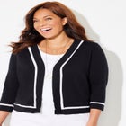 Trimmed Shrug Cardigan image number null