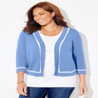 Trimmed Shrug Cardigan image number null