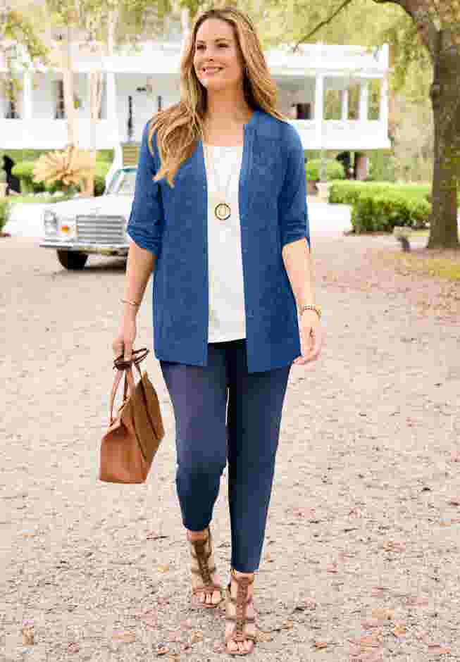 Embroidered Buttonfront Tunic image number 1
