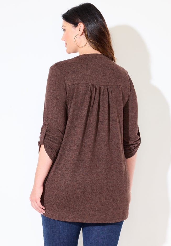 Impossibly Soft Half-Button Swing Top image number 1