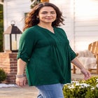 Impossibly Soft Half-Button Swing Top image number 2